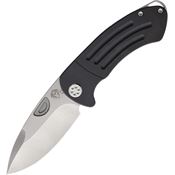 Medford 040DTQ30PV Theseus Tumbled D2 Framelock Knife Black Handles