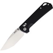 SRM 168LGB 168L Satin D2 Ambi Lock Knife Black Handles