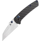 Kansept 2015V4 Little Main Street Stonewash Crossbar Knife Twill Carbon Fiber Handles