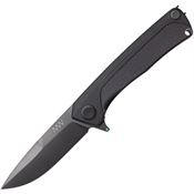 Acta Non Verba Z100052 Z100 Black Carbon Steel Framelock Knife Black Handles