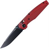 Acta Non Verba A100003 A100 Black A Lock Knife Elmax Red Handles