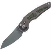 FOX 555TICF Jupiter Acid Wash Radius Lock Knife Gray/Green Handles