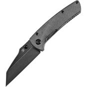 Kansept 1015E4 Main Street Black Stonewash Linerlock Knife Black Micarta Handles