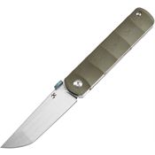 Kansept 1064A1 BTF Stonewash Tanto Linerlock Knife Green G10 Handles