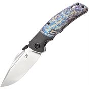 Kansept 1057A5 Hinterland Framelock Knife Black Stonewash/Lightning Handles