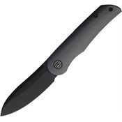 Petrified Fish E16GAADW El Camino Black Linerlock Knife Gray Handles