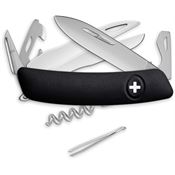 Swiza 1161010 D07 Satin Swiss Pocket Knife Black Handles