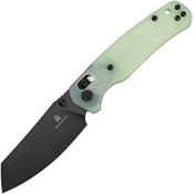 Bestech MK06A Cicada's Black Wing B-Lock Knife Jade Handles