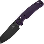 Bestech MK06B Cicada's Black Wing B-Lock Knife Purple Handles