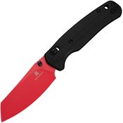 Bestech MK06F Cicadas Red Finish Wing B-Lock Knife Black Handles