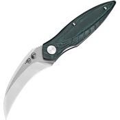 Bestech G60E Mantidae Stonewash Linerlock Knife Green Handles