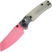 Bestech MK06H Cicadas Pink Finish Wing B-Lock Knife Jade/Ultem Handles