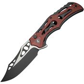 Civivi 23083C1 Biophase Black Stonewash Button Lock Knife Burgundy Handles