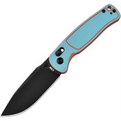 CJRB 1943BBO Shale Black Stonewash Crossbar Lock Knife Blue/Orange Handles