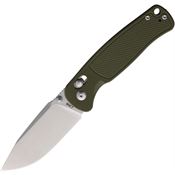 CJRB 1943GN Shale Stonewash Crossbar Lock Knife Green Handles