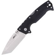 Cold Steel 28DE AD-10 Satin Tanto Lockback Knife Black Handles