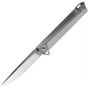 Dreamtech 5311TG Bead Blast Framelock Knife Gray Titanium Handles