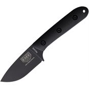 ESEE PACAYA3VB Pacaya Black Carbon Steel Fixed Blade Knife Black Handles