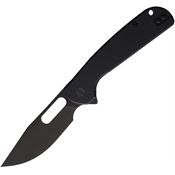 Eutektik 019 Trinity Black Stonewash Linerlock Knife Black Handles