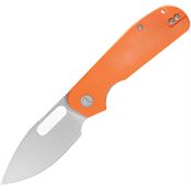 Eutektik 009 EFD Stonewash Linerlock Knife Orange G10 Handles