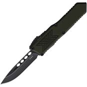 Guardian Tactical 128611 Auto GTX025 Black Stonewash Elmax Drop Point OTF Knife OD Green Handles