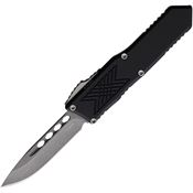 Guardian Tactical 123511 Auto GTX025 Stonewash Elmax Drop Point OTF Knife Black Handles