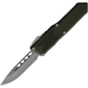 Guardian Tactical 128511 Auto GTX025 Stonewash Elmax Drop Point OTF Knife OD Green Handles