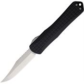 Heretic 030BF2A Auto Manticore X Stonewash Bowie OTF Knife Black Handles