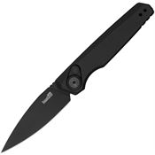 Kershaw 7551BLK Auto Launch 18 Black Button Lock Knife Black Handles