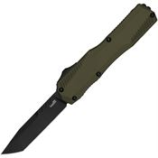 Kershaw 9000TOLBLK Auto Livewire Black Tanto OTF Knife Green Handles