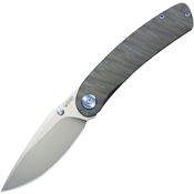 Kubey 386C Momentum Bead Blast Framelock Knife Flame Titanium Handles