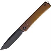 Medford 2114PT36A1 Gentleman Jack 2 Black Tanto Point Knife Bronze Handles