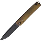 Medford 2114PD36A1 Gentleman Jack 2 Black Drop Point Knife Bronze Handles