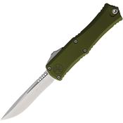 Microtech 1705M10OD Auto Hera II Mini Stonewash Recurve OTF Knife OD Green Handles