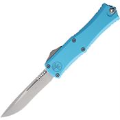 Microtech 1705M10TQ Auto Hera II Mini Stonewash Recurve OTF Knife Turquoise Handles