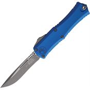 Microtech 1705M10APBL Auto Hera II Mini Apocalyptic Recurve OTF Knife Blue Handles