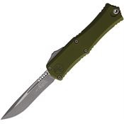 Microtech 1705M10APOD Auto Hera II Mini Apocalyptic Recurve OTF Knife OD Green Handles