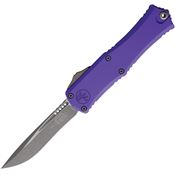 Microtech 1705M10APPU Auto Hera II Mini Apocalyptic Recurve OTF Knife Purple Handles