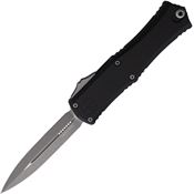 Microtech 1702M10AP Auto Hera II Mini Apocalyptic Double Edge Dagger OTF Knife Black Handles