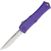 Microtech 1705M4PU Auto Hera II Mini Satin Recurve OTF Knife Purple Handles