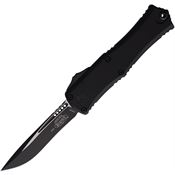 Microtech 1705M1T Auto Hera II Mini Two-Tone Recurve OTF Knife Black Handles