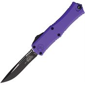 Microtech 1705M1PU Auto Hera II Mini Two-Tone Recurve OTF Knife Purple Handles