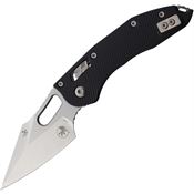 Microtech 15978 Stitch Single Edge Stonewash Ram-Lock Knife Knife Black Handles