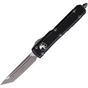 Microtech 12310DBK Auto Ultratech Apocalyptic Tanto OTF Knife Distressed Black Handles