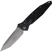 Microtech 16110AP Socom Elite ApocalypticTanto Linerlock Knife Black Handles