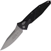 Microtech 160A10AP Auto Socom Elite Apocalyptic Button Lock Knife Black Handles