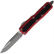 Microtech 12410APRDS Auto Daytona Apocalyptic Single Edge OTF Knife Red Handles