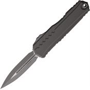 Microtech 124210APNC Auto Cypher II Apocalyptic Double Edge OTF Knife Gray Handles