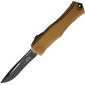 Microtech 17051TA Auto Hera II Two-Tone Recurve OTF Knife Tan Handles