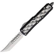 Microtech 126H10BIS Auto Daytona Hellhound Stonewash OTF Knife Black Handles